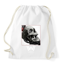 PRINTFASHION WestWorld skull - Sportzsák, Tornazsák - Fehér tornazsák