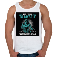PRINTFASHION What a wonderful weld - Férfi atléta - Fehér