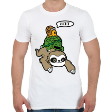 PRINTFASHION Wheee - Férfi póló - Fehér