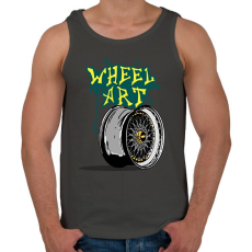 PRINTFASHION Wheel art - Férfi atléta - Sötétszürke