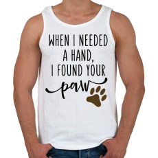 PRINTFASHION When I needed a hand... - Férfi atléta - Fehér