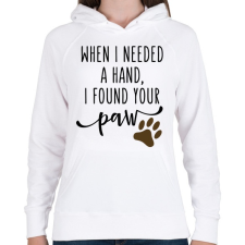 PRINTFASHION When I needed a hand... - Női kapucnis pulóver - Fehér női pulóver, kardigán