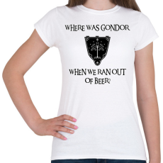 PRINTFASHION Where was Gondor? (sör) - Női póló - Fehér
