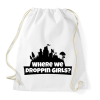 PRINTFASHION WhereWeDroppingGirls - Sportzsák, Tornazsák - Fehér