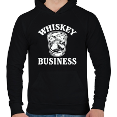 PRINTFASHION Whiskey biznisz - Férfi kapucnis pulóver - Fekete