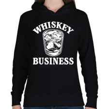 PRINTFASHION Whiskey biznisz - Női kapucnis pulóver - Fekete női pulóver, kardigán