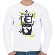 PRINTFASHION Whiskey diéta - Férfi pulóver - Fehér