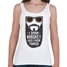 PRINTFASHION Whiskey-t iszok és tudok dolgokat - Női atléta - Fehér női trikó