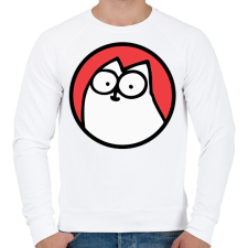 PRINTFASHION White cat - Férfi pulóver - Fehér férfi pulóver, kardigán