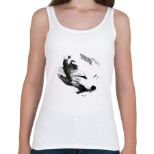 PRINTFASHION White fox - Női atléta - Fehér női trikó