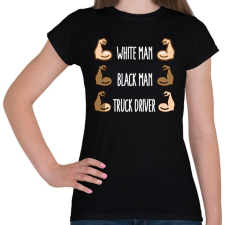 PRINTFASHION White Man, Black Man  - Női póló - Fekete női póló