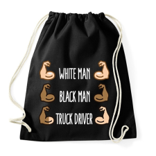 PRINTFASHION White Man, Black Man  - Sportzsák, Tornazsák - Fekete tornazsák
