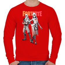 PRINTFASHION White Ninjas Fortnite - Férfi pulóver - Piros férfi pulóver, kardigán