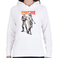 PRINTFASHION White Ninjas Fortnite - Női kapucnis pulóver - Fehér női pulóver, kardigán