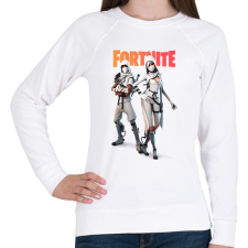 PRINTFASHION White Ninjas Fortnite - Női pulóver - Fehér női pulóver, kardigán