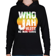 PRINTFASHION Who jah - Női kapucnis pulóver - Fekete