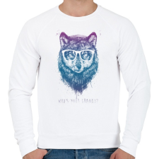 PRINTFASHION Who's your granny? - Férfi pulóver - Fehér férfi pulóver, kardigán