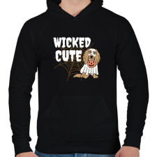 PRINTFASHION Wicked cute - Férfi kapucnis pulóver - Fekete férfi pulóver, kardigán