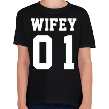 PRINTFASHION Wifey - Gyerek póló - Fekete gyerek póló