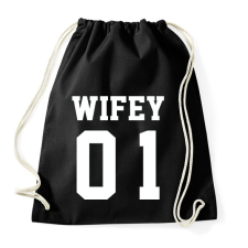 PRINTFASHION Wifey - Sportzsák, Tornazsák - Fekete tornazsák