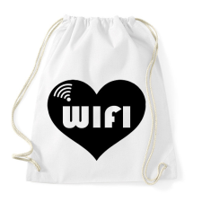 PRINTFASHION Wifi - páros2 - Sportzsák, Tornazsák - Fehér tornazsák