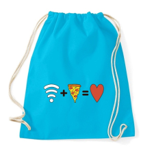 PRINTFASHION Wifi + Pizza = Love - Sportzsák, Tornazsák - Surf blue tornazsák