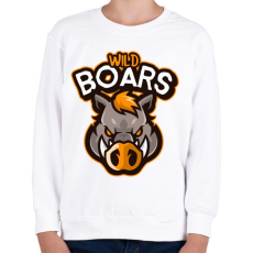 PRINTFASHION Wild Boars - Gyerek pulóver - Fehér
