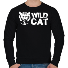 PRINTFASHION Wild Cat - Férfi pulóver - Fekete férfi pulóver, kardigán