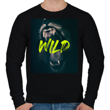 PRINTFASHION Wild - Férfi pulóver - Fekete férfi pulóver, kardigán