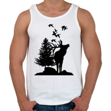 PRINTFASHION wild life - Férfi atléta - Fehér atléta, trikó