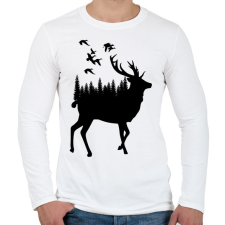 PRINTFASHION wild life - Férfi hosszú ujjú póló - Fehér férfi póló