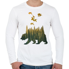 PRINTFASHION wild life - Férfi hosszú ujjú póló - Fehér férfi póló