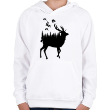 PRINTFASHION wild life - Gyerek kapucnis pulóver - Fehér gyerek pulóver, kardigán