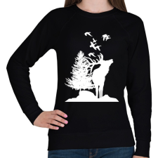 PRINTFASHION wild life - Női pulóver - Fekete női pulóver, kardigán