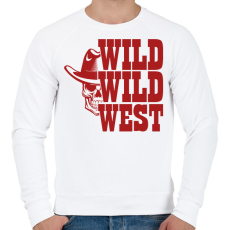 PRINTFASHION Wild wild west - Férfi pulóver - Fehér
