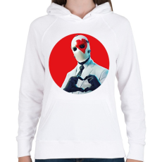 PRINTFASHION wildcard - Női kapucnis pulóver - Fehér
