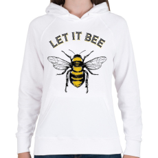 PRINTFASHION WildRaccooN® Let It Bee - Női kapucnis pulóver - Fehér