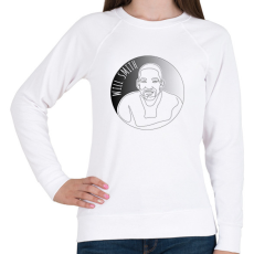 PRINTFASHION Will Smith - Vonalas - Női pulóver - Fehér
