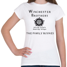 PRINTFASHION WINCHESTER BROTHERS - Női póló - Fehér női póló