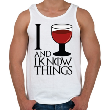 PRINTFASHION Wine and things - Férfi atléta - Fehér atléta, trikó