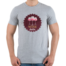 PRINTFASHION Wine dealer - Férfi póló - Sport szürke