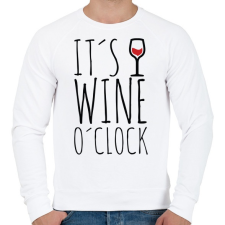 PRINTFASHION Wine o'clock - Férfi pulóver - Fehér férfi pulóver, kardigán