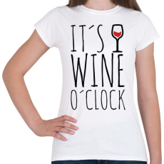 PRINTFASHION Wine o'clock - Női póló - Fehér