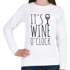 PRINTFASHION Wine o'clock - Női pulóver - Fehér