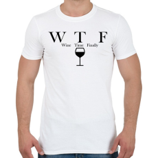 PRINTFASHION Wine Time Finally - Férfi póló - Fehér