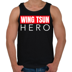PRINTFASHION WING TSUN HERO - Férfi atléta - Fekete