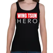 PRINTFASHION WING TSUN HERO - Női atléta - Fekete női trikó