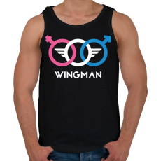 PRINTFASHION wingman - Férfi atléta - Fekete