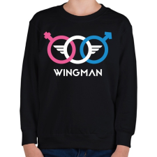 PRINTFASHION wingman - Gyerek pulóver - Fekete gyerek pulóver, kardigán