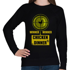 PRINTFASHION WINNER-WINNER CHICKEN DINNER - Női pulóver - Fekete